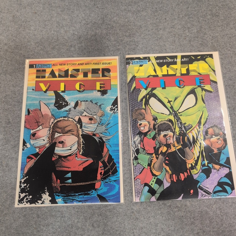 Hamster Vice 1 2 Eternity Comics 1986 Dwayne Ferguson Lot of 2 Issues - Picture 1 of 1